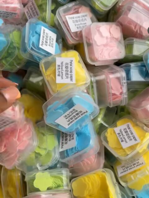 100pcs Mixed Petal Paper Soap (small size)
