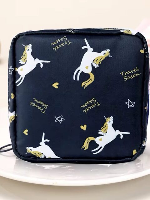 (Blue Black)Pad Storage Bag/Pouch