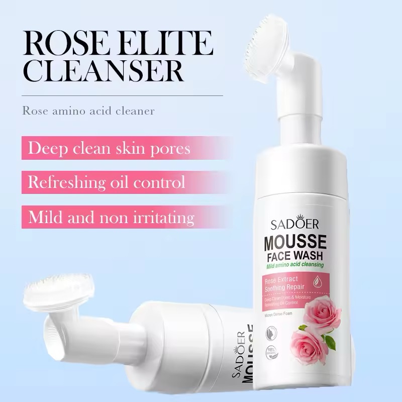 Amino Acid & Rose Extract Cleansing Face Mousse