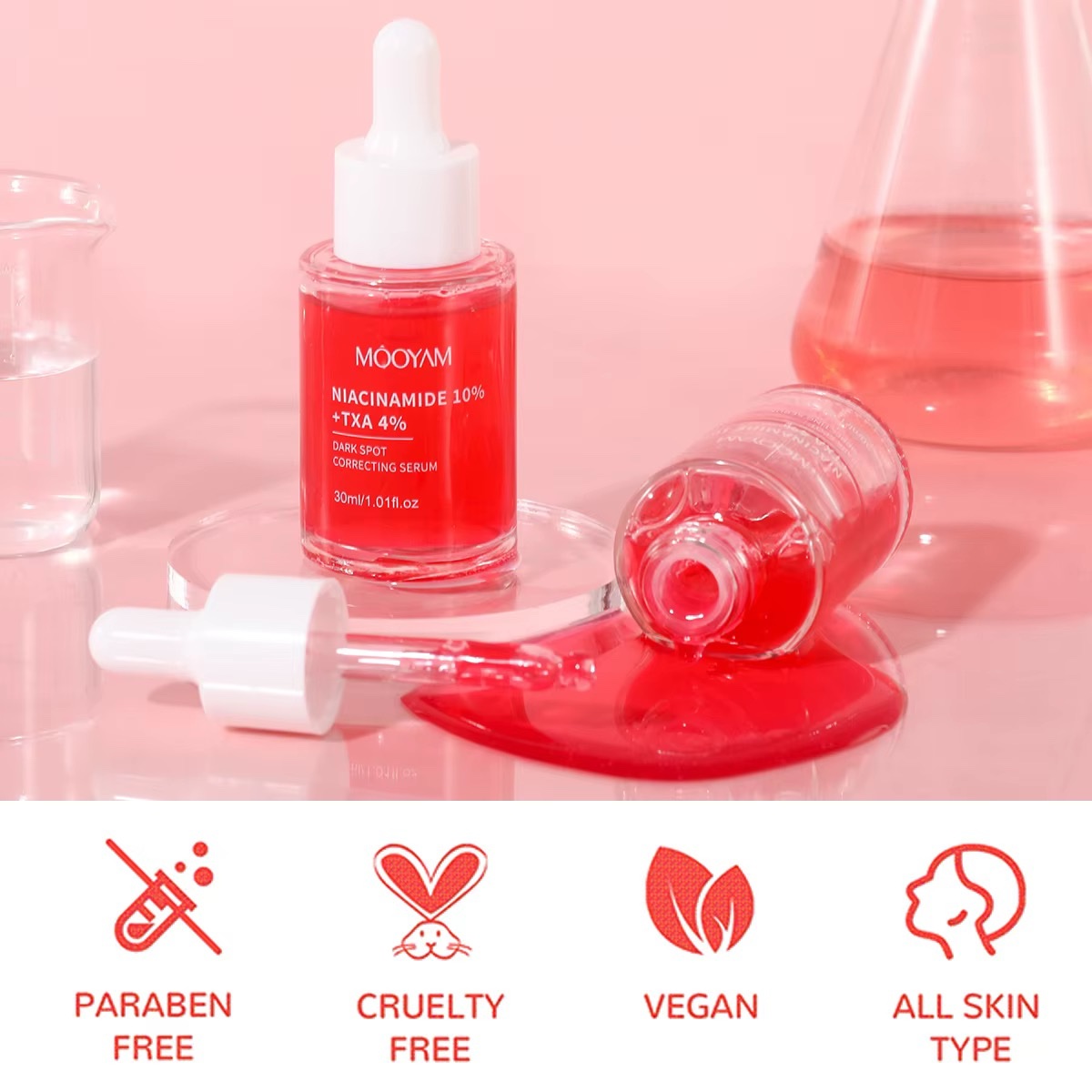 MÔOYAM Niacinamide 10% + TXA 4% Dark Spot Correcting Serum — 30ml - Image 3